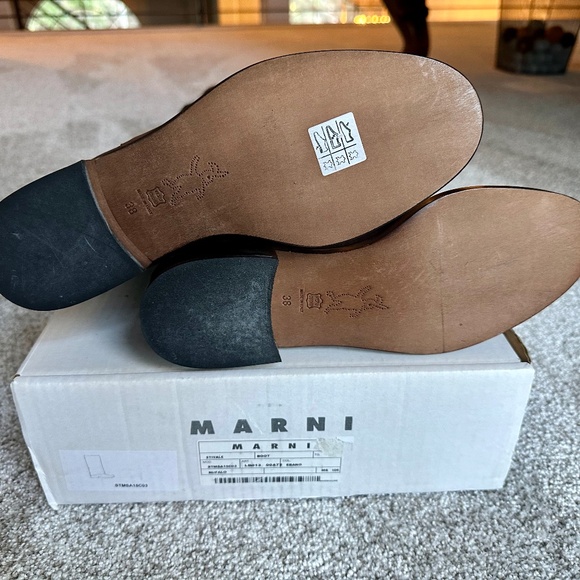 Y2K Marni Chocolate Suede Fold-Over Tall Boots • Size 38/8 • Made in Italy - Picture 5 of 9